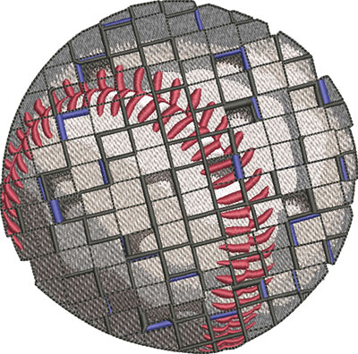 Embroidery Design: Sliding Baseball 3 Sizes