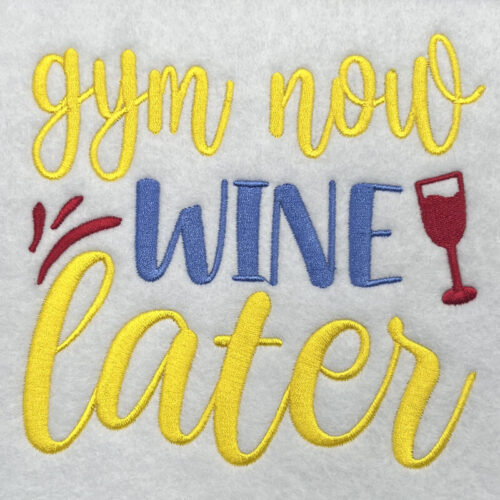 gym now embroidery design
