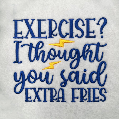 exercise? embroidery design