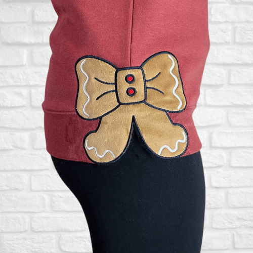 Ginger bread Bow Side Seam Applique
