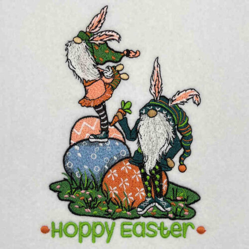 Hoppy Easter Gnome embroidery design