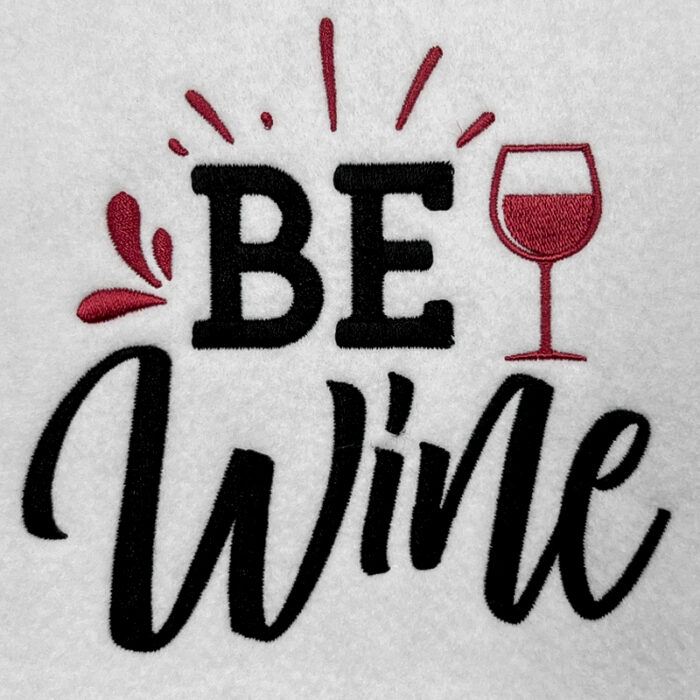 Be wine embroidery design