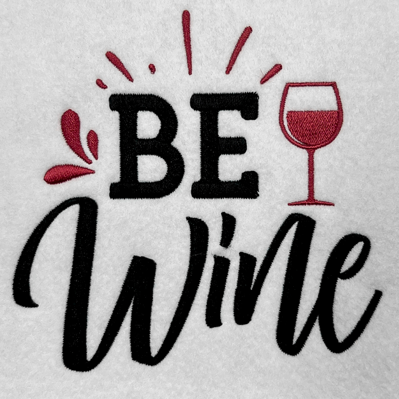 Be wine embroidery design