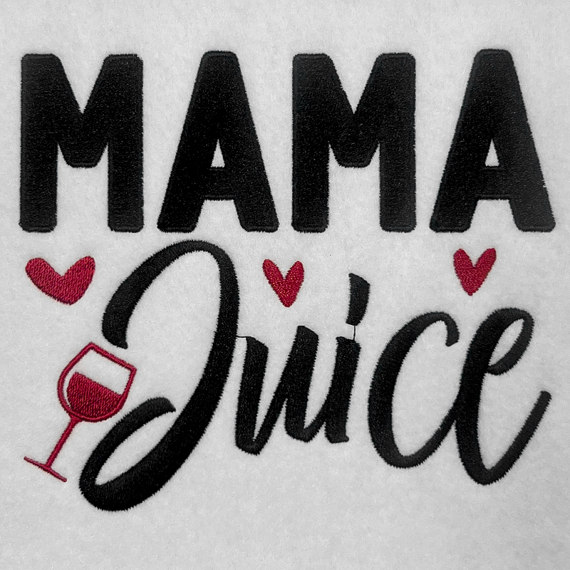 mama juice embroidery design