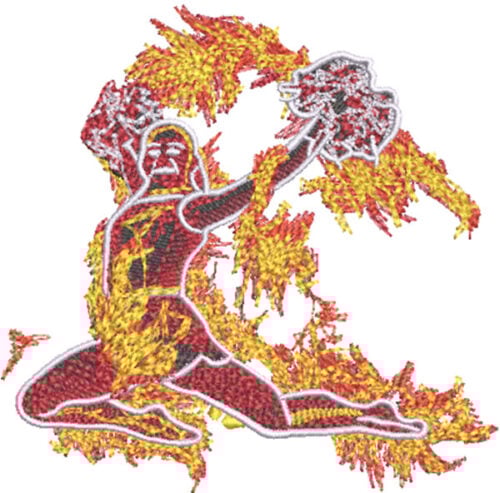 cheerleading fire embroidery design