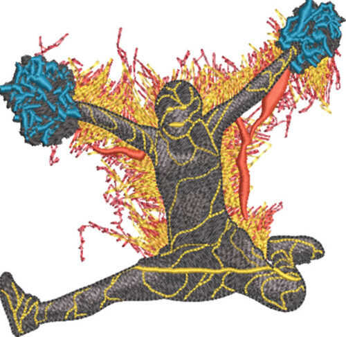 Lava Cheerleader embroidery Design