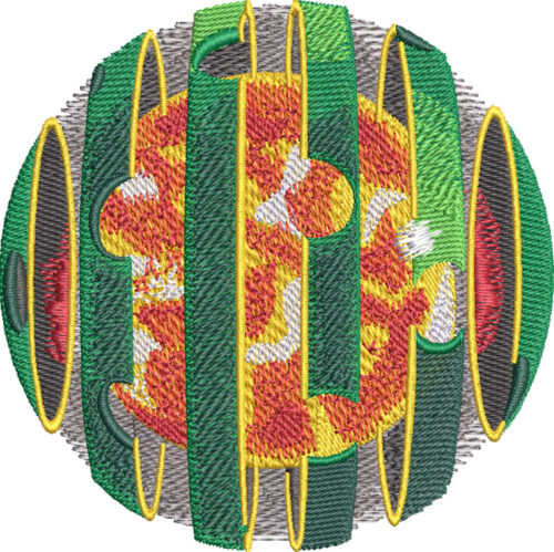 solar pickleball embroidery design