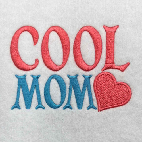 cool mom embroidery design