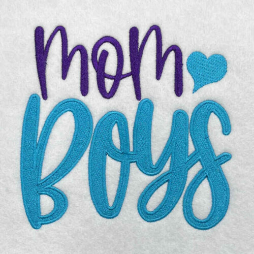 mom boys embroidery design