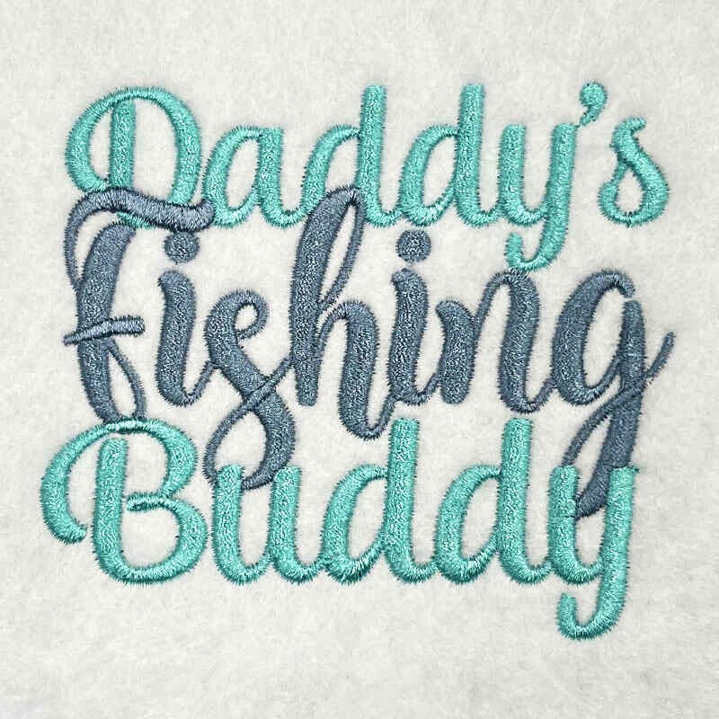 Fishing Buddy embroidery design