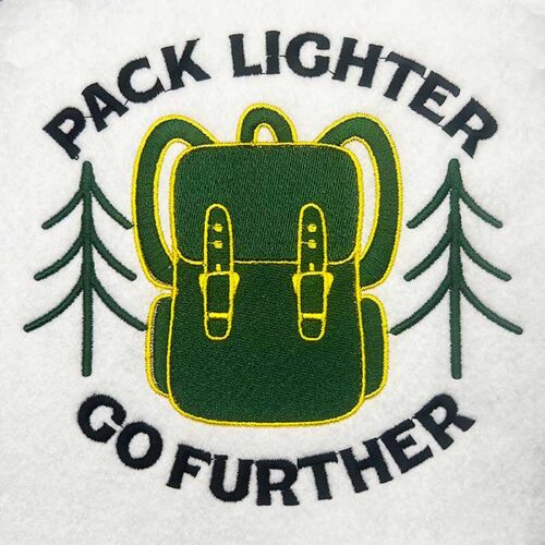 pack lighter embroidery design