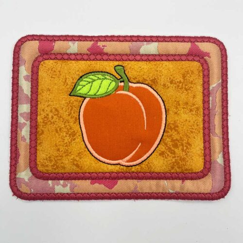 Peach Mug Rug
