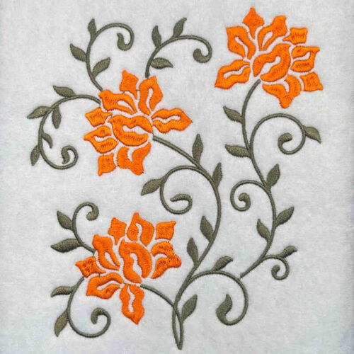 Pretty Pattern Flowers 10 embroidery design