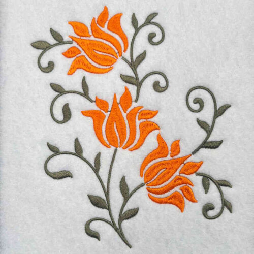 Embroidery Design: Pretty Pattern Flowers 3 – 2 sizes