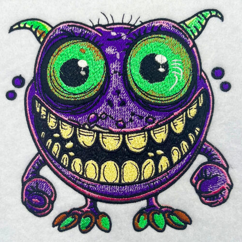 Embroidery Design: Purple Alien 2