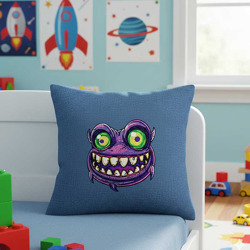 Purple Alien 1 cushion