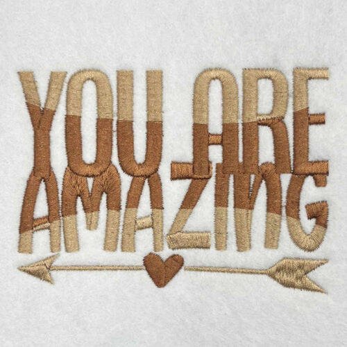 you are amazing embroidery design