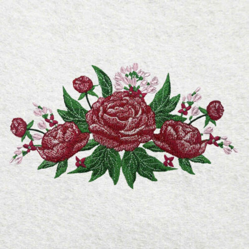 Roses and Peonies 2 embroidery design