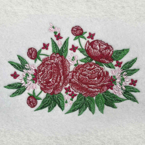 Roses and Peonies 4 embroidery design