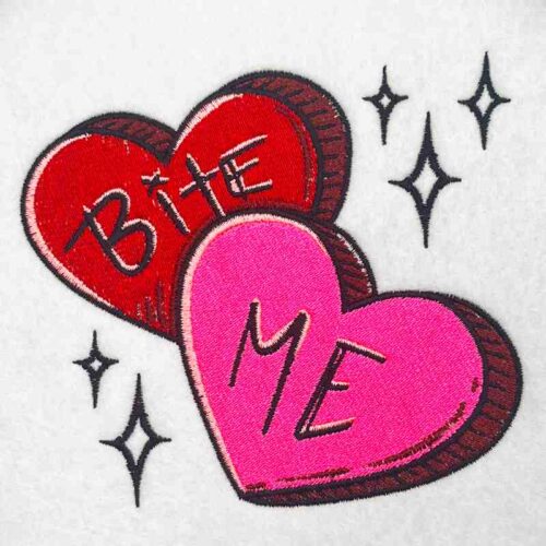 Embroidery Design: Bite Me – 5.02w x 4.57h