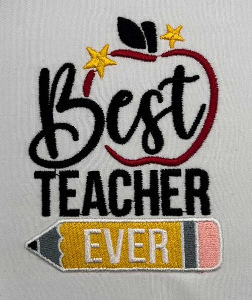 Best Teacher embroidery design