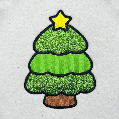 Tree applique embroidery design