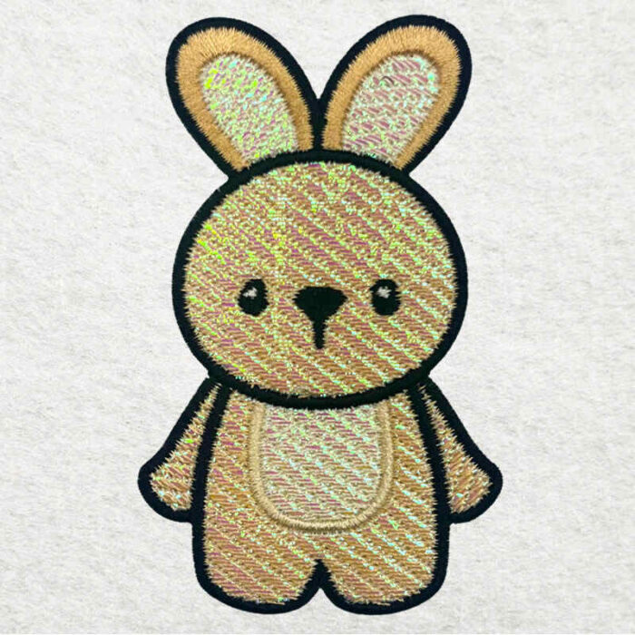 bunny mylar embroidery design
