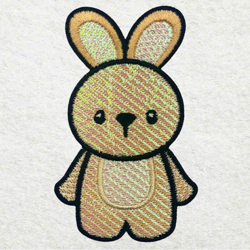 bunny mylar embroidery design