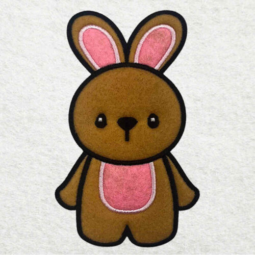 Bunny applique embroidery design