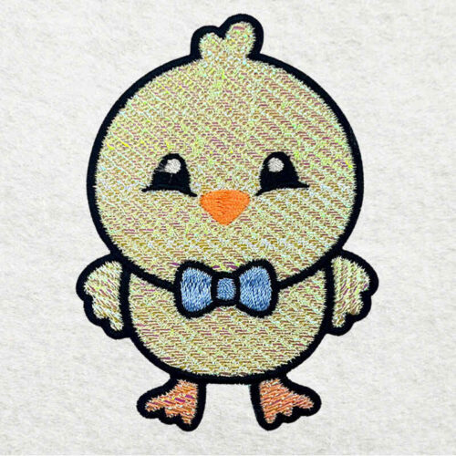 Boy chick mylar embroidery design