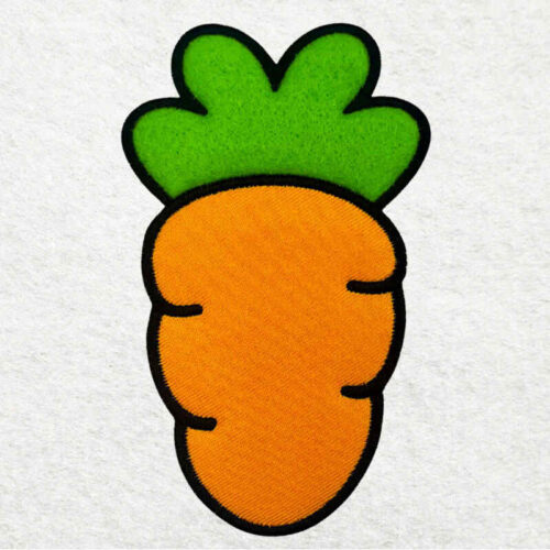 carrot applique embroidery design