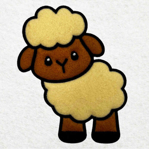 lamb applique embroidery design