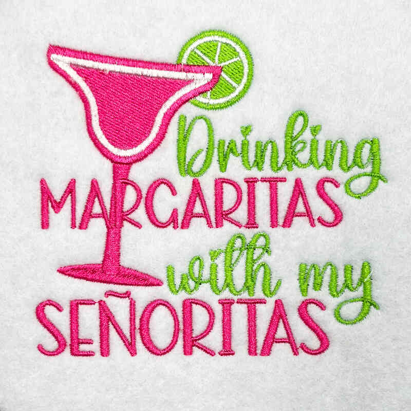 Drinking Senoritas embroidery design