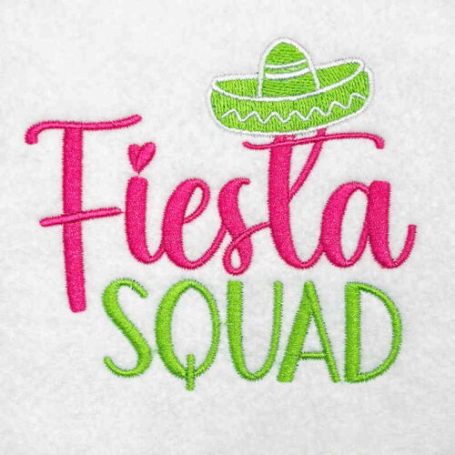 Fiesta squad embroidery design