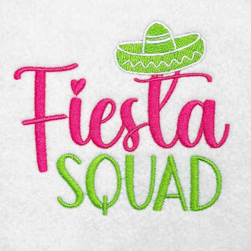 Fiesta squad embroidery design