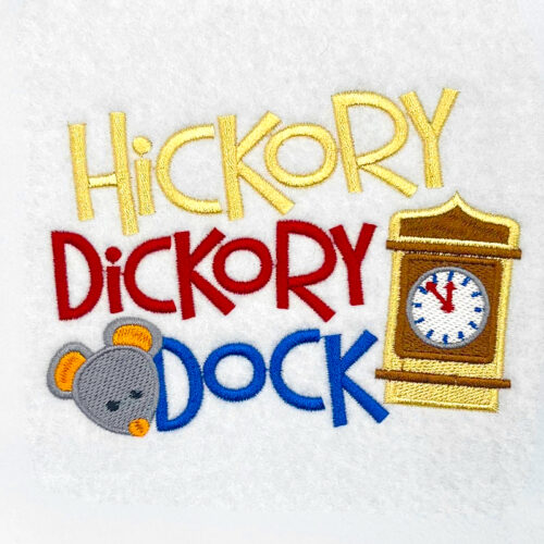 Hickory Dickory embroidery design