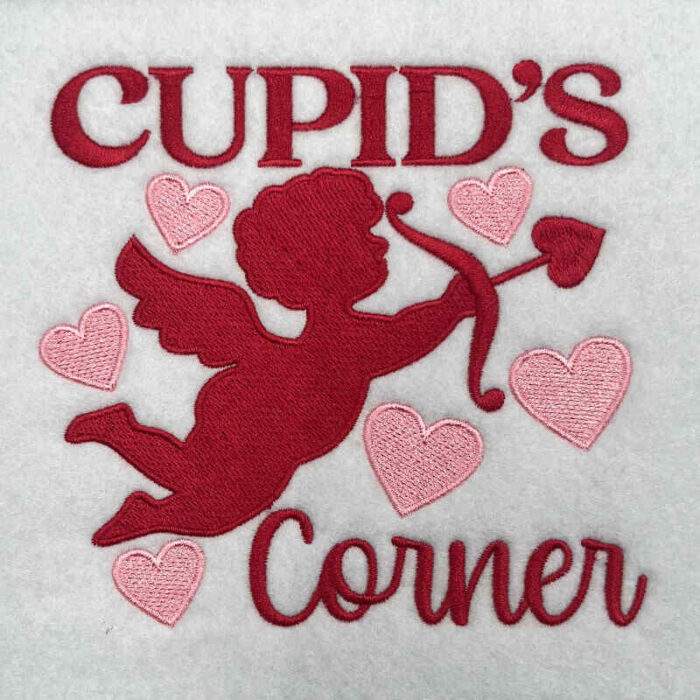 cupid's corner embroidery design