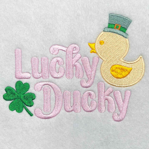 Lucky Ducky embroidery design