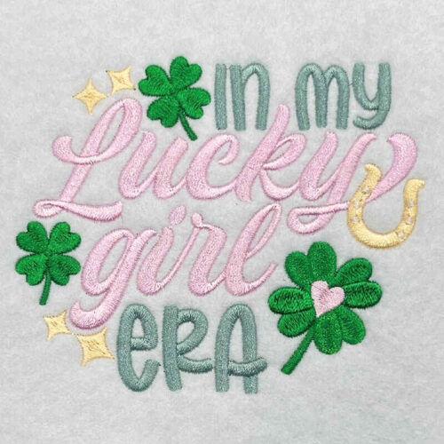 Lucky Girl Era embroidery design