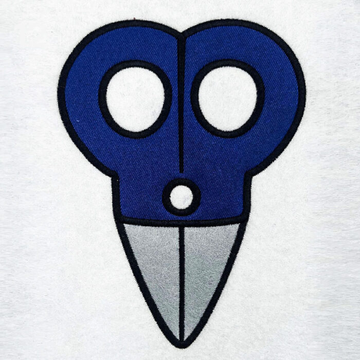 scissors applique embroidery design