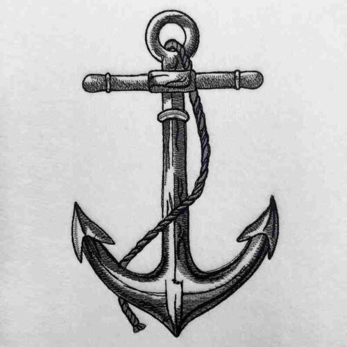 Anchor embroidery design