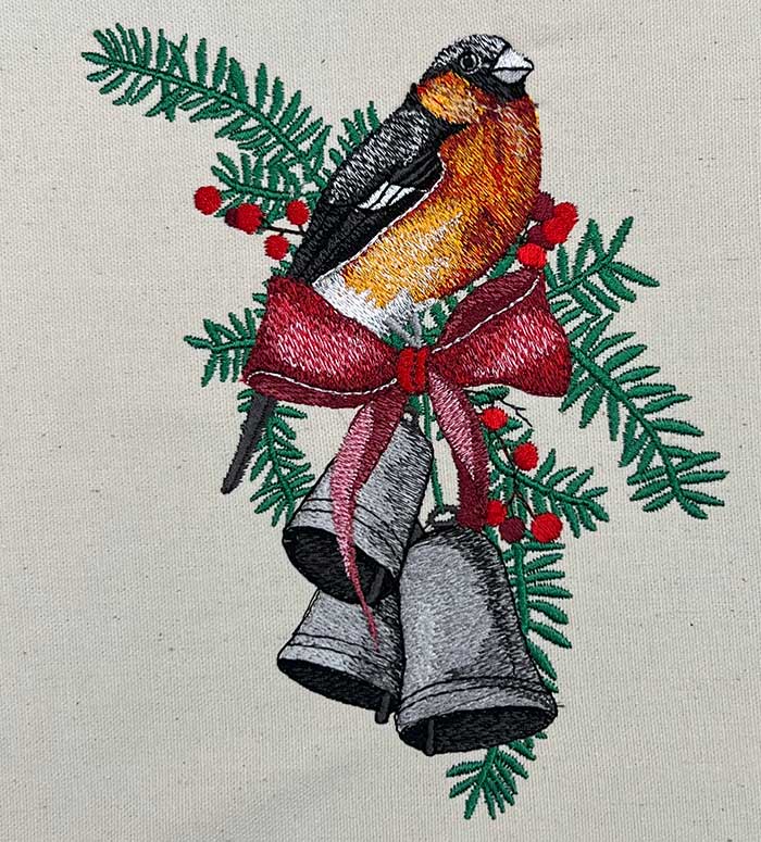 WW_BullFinchBells | Embroidery Legacy bull finch bells embroidery design