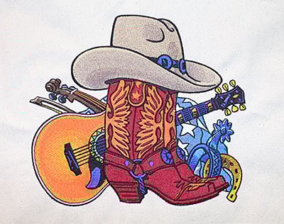 Cowboy Boots embroidery design