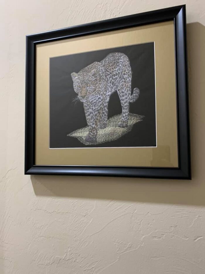Leopard framed