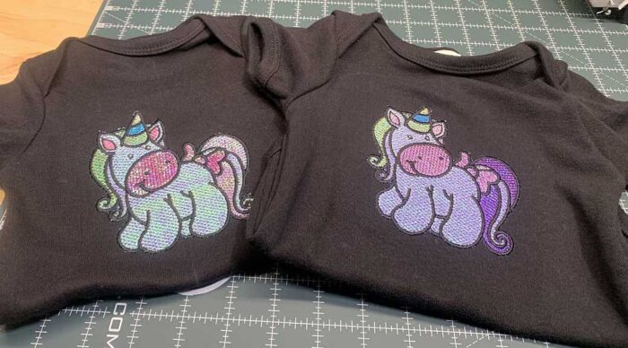 mylar unicorn t-shirts