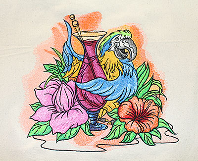 party parrot embroidery design