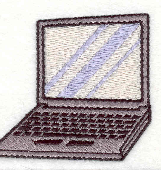 Embroidery Design: Laptop 2.50w X 2.67h