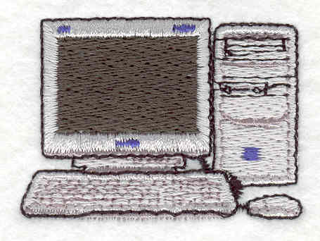 Embroidery Design: Computer<br> 1.43w X 2.02h