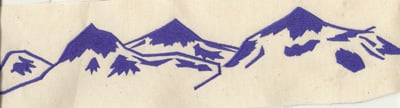 Embroidery Design: Mountains<br> 12.03w X 2.33h