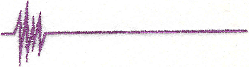 Embroidery Design: Heartbeat 1<br>1.24" x 4.52"